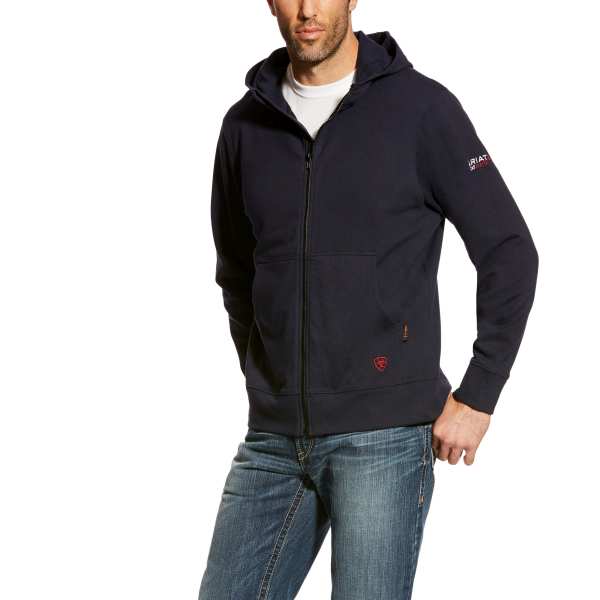 ARIAT FR DURASTRETCH FULL ZIP HOODED SWEATSHIRT