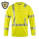 LAKELAND FR HI-VIS CLASS 3 HYPER-LITE LONG SLEEVE HENLEY