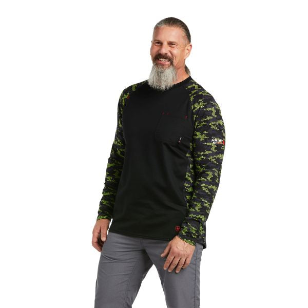 ARIAT FR BASEBALL T-SHIRT W/CAMO