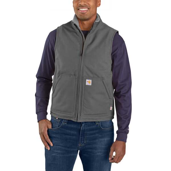 CARHARTT FR DUCK VEST - SHERPA LINED