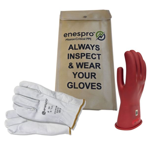 ENESPRO RUBBER VOLTAGE GLOVE KIT - CLASS 0