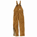 CARHARTT FR BROWN DUCK BIB OVERALL - QUILT LINED