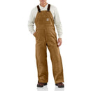 CARHARTT FR BROWN DUCK BIB OVERALL - QUILT LINED